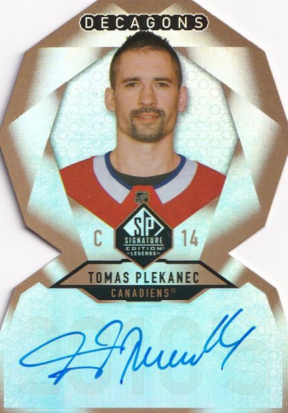 AUTO karta TOMÁŠ PLEKANEC 20-21 SP Signature Legends Decagons Gold Autograph číslo DC-98